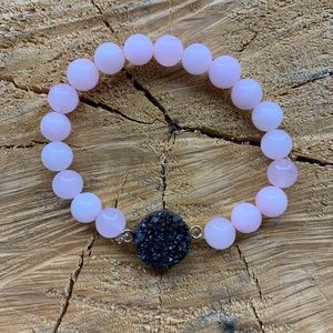 Love || Natural Agate Druzy Bracelet